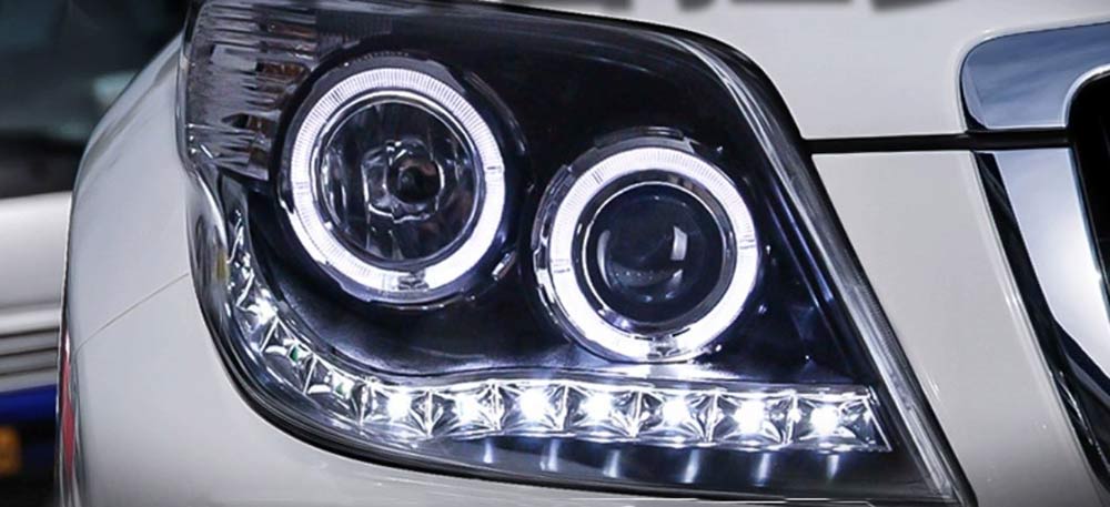 Paire angel eyes Toyota land cruiser 155/150 chrome blanc 2010 à 2013