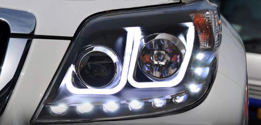 Paire de phares angel eyes Toyota land cruiser 155/150 design sign up 2010 à 2013