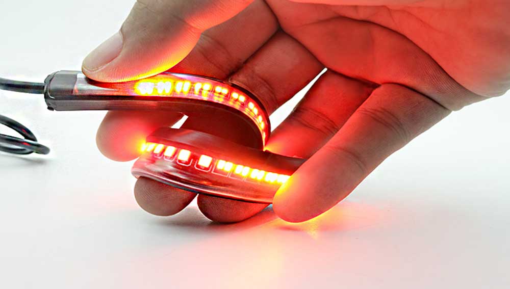 Bande LED pour feux arrière de moto café-racer, bobber ou custom